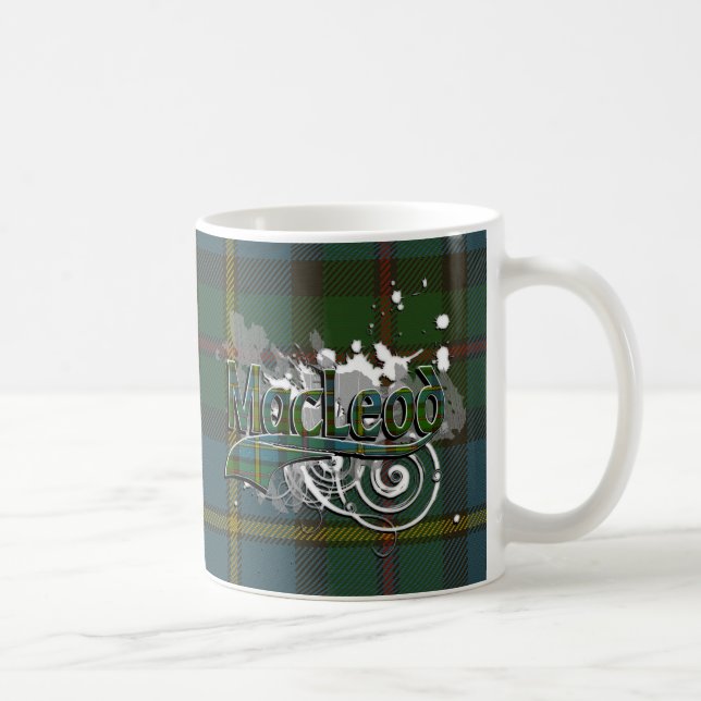 MacLeod Tartan Grunge Coffee Mug (Right)