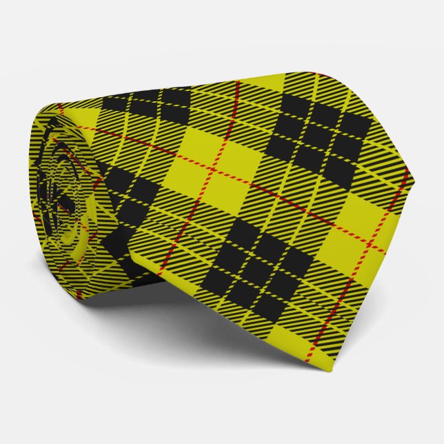 MacLeod tartan pattern Tie (Rolled)