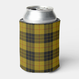 MacLeod tartan yellow black plaid Can Cooler