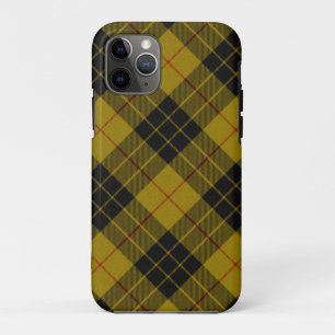 MacLeod tartan yellow black plaid Case-Mate iPhone Case