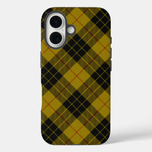 MacLeod tartan yellow black plaid iPhone 16 Case