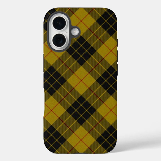 MacLeod tartan yellow black plaid Case-Mate iPhone Case (Back)
