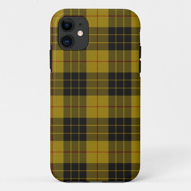 MacLeod tartan yellow black plaid Case-Mate iPhone Case (Back)