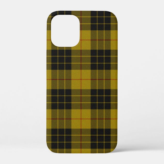 MacLeod tartan yellow black plaid Case-Mate iPhone Case (Back)