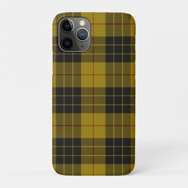 MacLeod tartan yellow black plaid Case-Mate iPhone Case (Back)