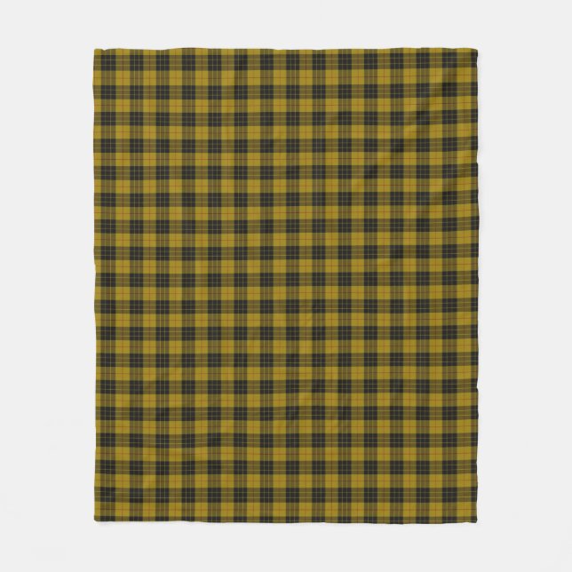MacLeod tartan yellow black plaid Fleece Blanket (Front)