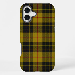 MacLeod tartan yellow black plaid iPhone 16 Plus Case