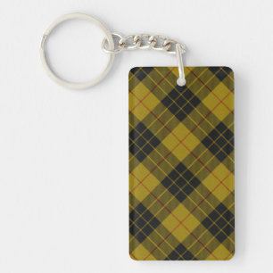 MacLeod tartan yellow black plaid Key Ring