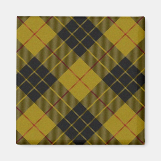 MacLeod tartan yellow black plaid Magnet (Front)