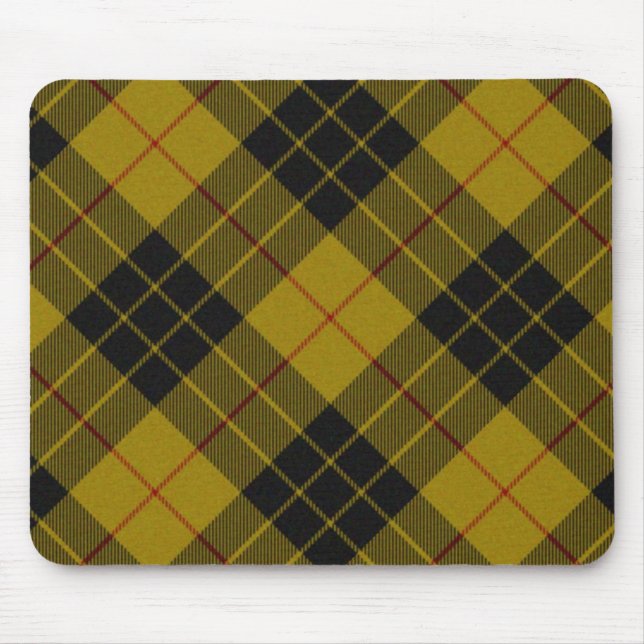 MacLeod tartan yellow black plaid Mouse Pad (Front)
