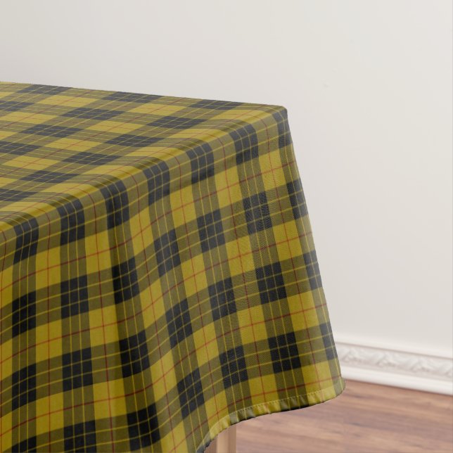 MacLeod tartan yellow black plaid Tablecloth (In Situ)