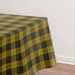 MacLeod tartan yellow black plaid Tablecloth