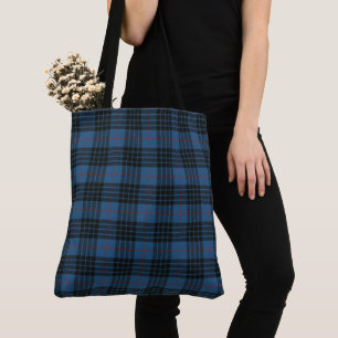 Macmillan Blue Ancient Scottish Clan Tartan Tote Bag