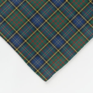 MacMillan Clan Blue and Green Hunting Tartan Fleece Blanket