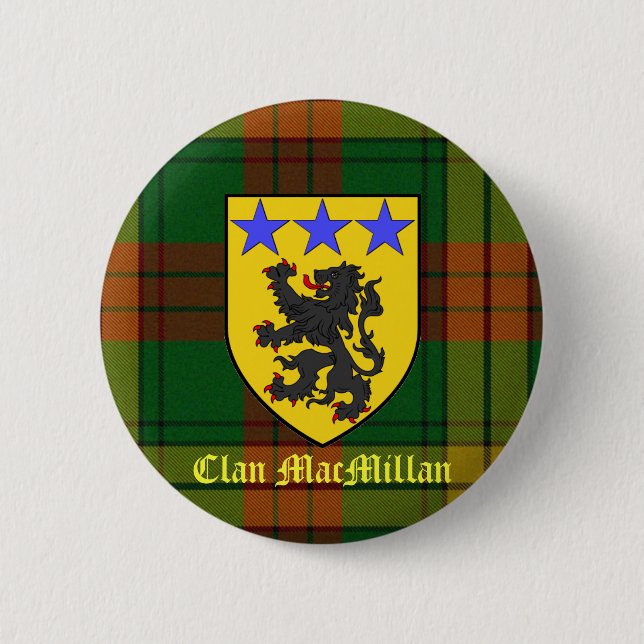 MacMillan Tartan Coat of Arms 6 Cm Round Badge (Front)