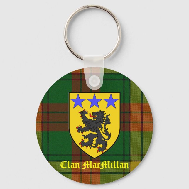 MacMillan Tartan Coat of Arms Key Ring (Front)