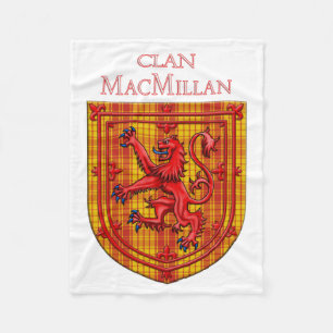 MacMillan Tartan Scottish Plaid Lion Rampant Fleece Blanket