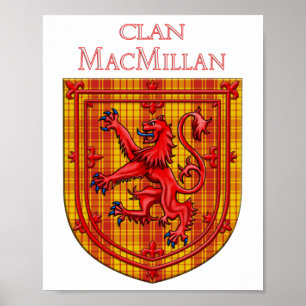 MacMillan Tartan Scottish Plaid Lion Rampant Poster
