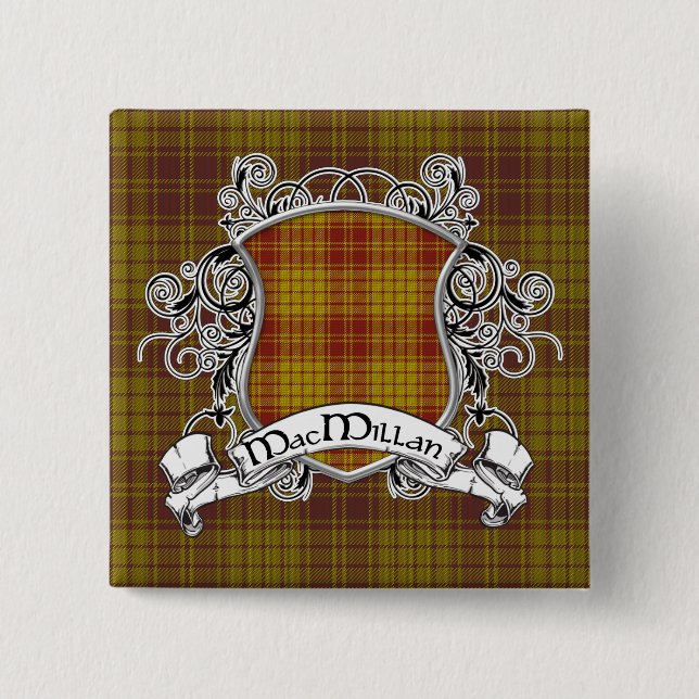 MacMillan Tartan Shield 15 Cm Square Badge (Front)
