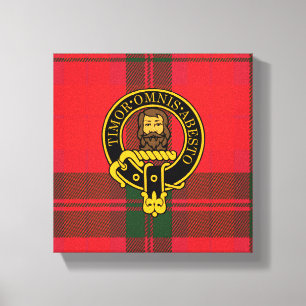 Macnab Scottish Crest and Tartan Canvas print