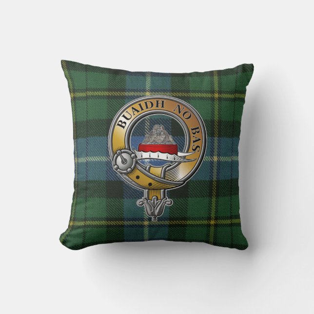 MacNeil-Barra Tartan & Badge Cushion (Front)