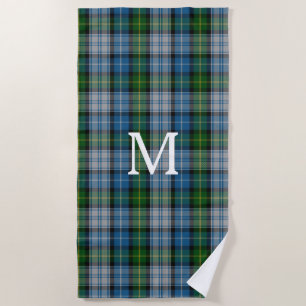 MacNeil Clan Tartan Plaid Monogram Beach Towel