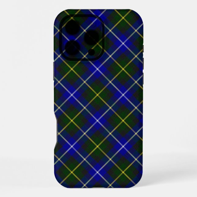 Macneil of Barra tartan blue green plaid iPhone Case (Back)