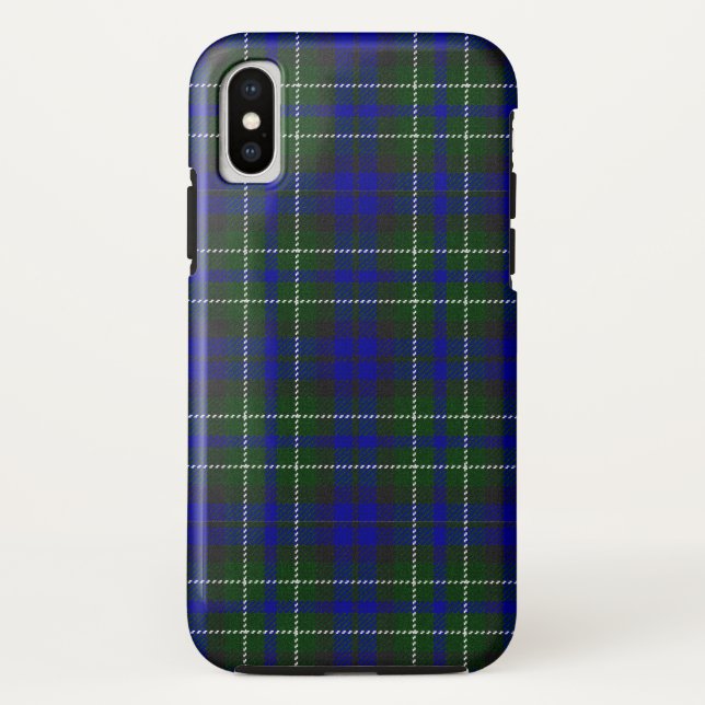 Macneil of Colonsay tartan blue green plaid Case-Mate iPhone Case (Back)