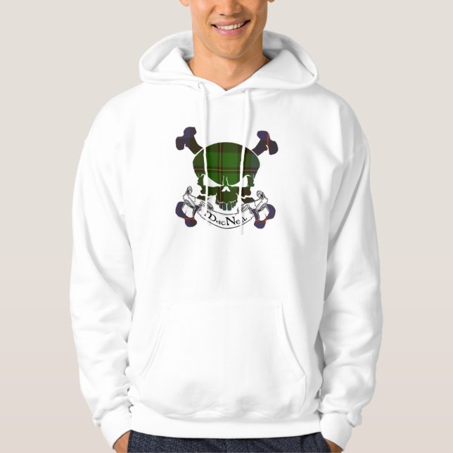 MacNeil Tartan Skull Hoodie (Front)