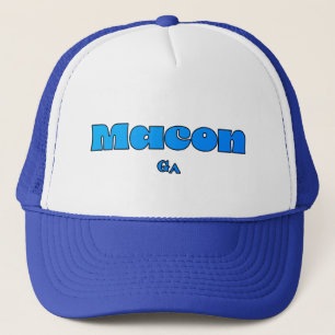 Macon GA blue Trucker Hat