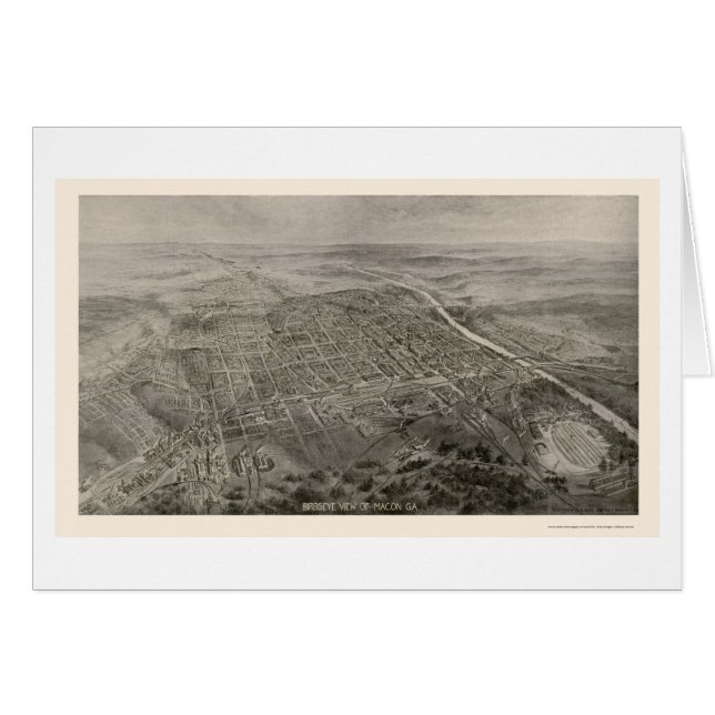 Macon, GA Panoramic Map - 1912 (Front Horizontal)