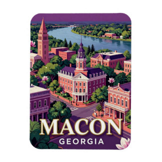 Macon Georgia Historic Cityscape 💎 Magnet