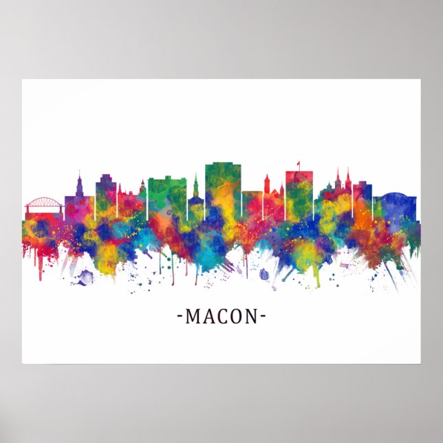 Macon Georgia Skyline Poster (Front)