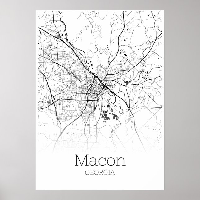 Macon Map - Georgia - City Map Poster (Front)
