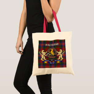 Macpherson Clan Badge & Tartan Tote Bag
