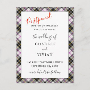 MacPherson Dress Clan Tartan Scottish Plaid Patter Postcard
