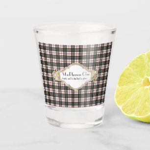 MacPherson Dress Modern Original Scottish Tartan Shot Glass