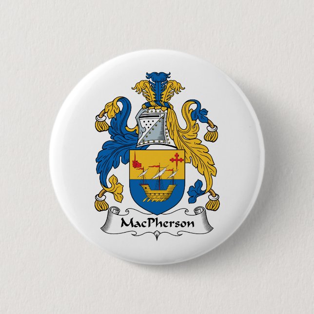 MacPherson Family Crest 6 Cm Round Badge (Front)
