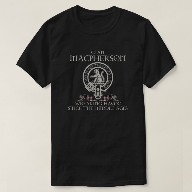 MacPherson of Pitmain Clan crest Scottish surname  T-Shirt (Design Front)
