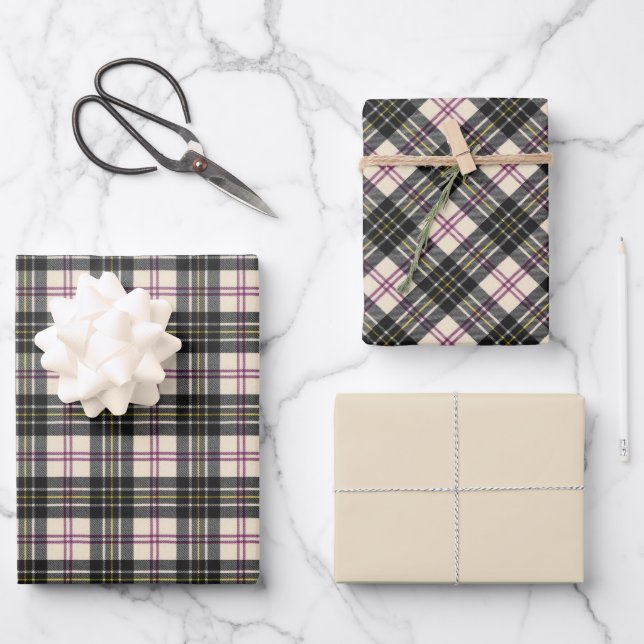 MacPherson Scottish Clan Tartan Wrapping Paper Sheet (Front)