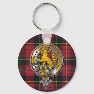 MacPherson Tartan & Badge Key Ring