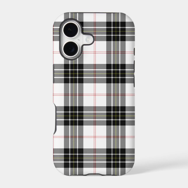 MacPherson tartan black white plaid (Back)