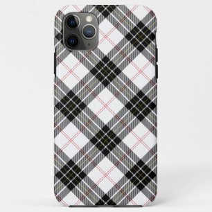 MacPherson tartan black white plaid Case-Mate iPhone Case