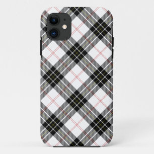MacPherson tartan black white plaid Case-Mate iPhone Case