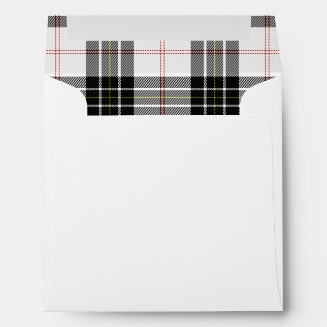MacPherson tartan black white plaid Envelopes (Back (Bottom))