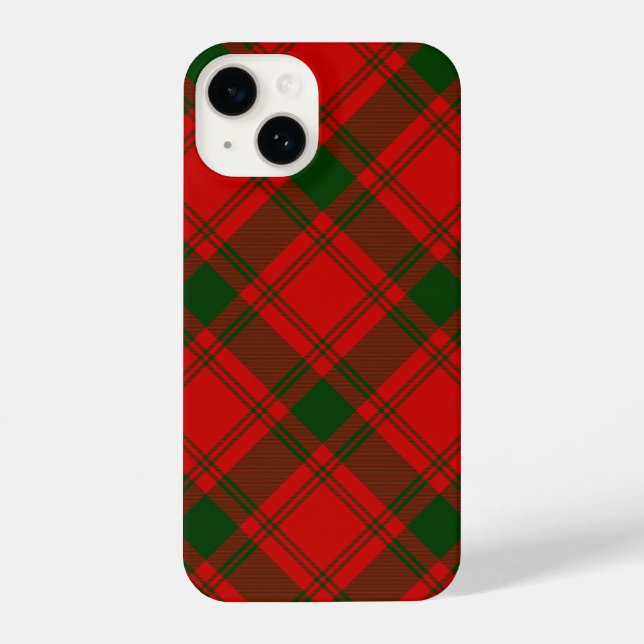 MacQuarrie tartan red green plaid iPhone Case (Back)