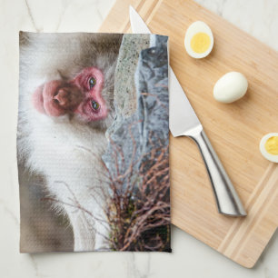 Macque Monkey, Enjoying the Good Life Tea Towel