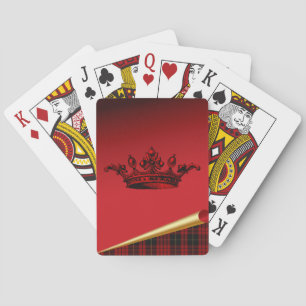 MacQueen Plaid and Crown Playing Cards