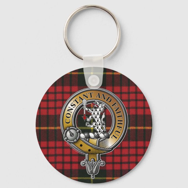 MacQueen Tartan & Badge Key Ring (Front)