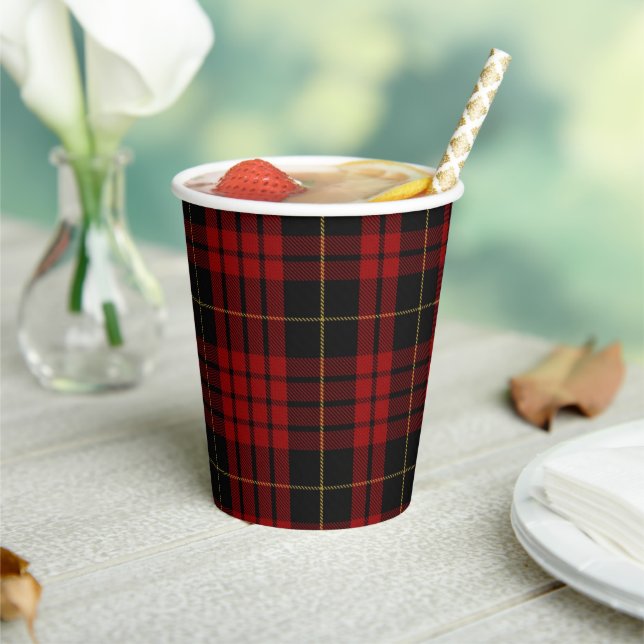 MacQueen Tartan Plaid Paper Cups (Insitu)